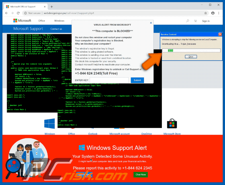 Downloading Virus... Trojan_horse.exe scam gif