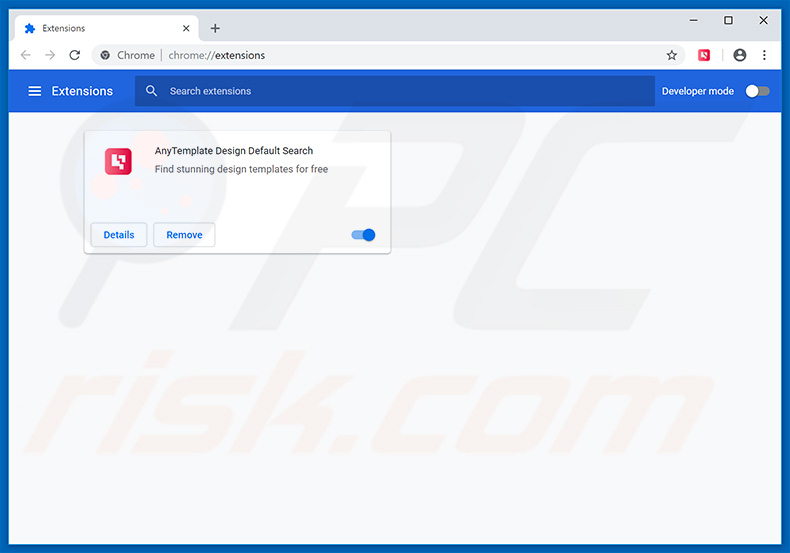 Removing feed.any-templates.com related Google Chrome extensions