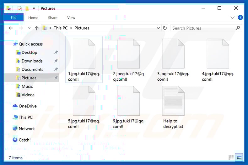 Files encrypted by FenixLocker ransomware .tuki17@qq.com!! extension