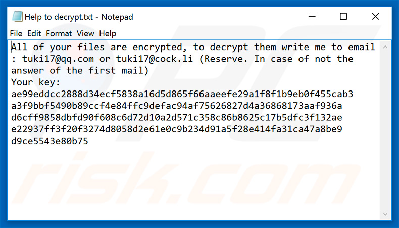 FenixLocker ransomware Help to decrypt.txt file