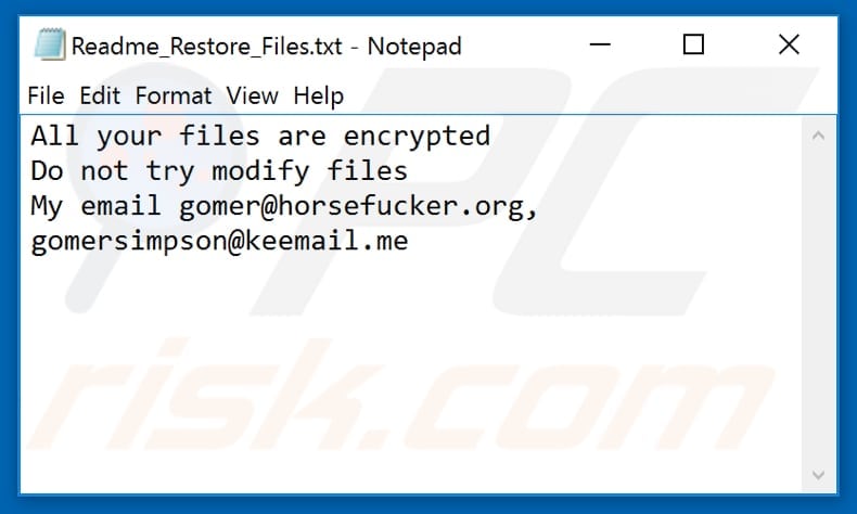 FileSlack ransomware ransom note (Readme_Restore_Files.txt)
