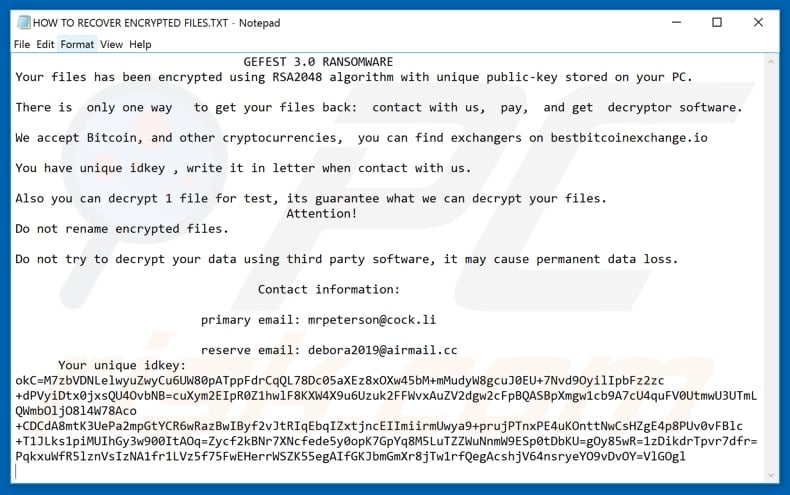 GEFEST 3.0 decrypt instructions