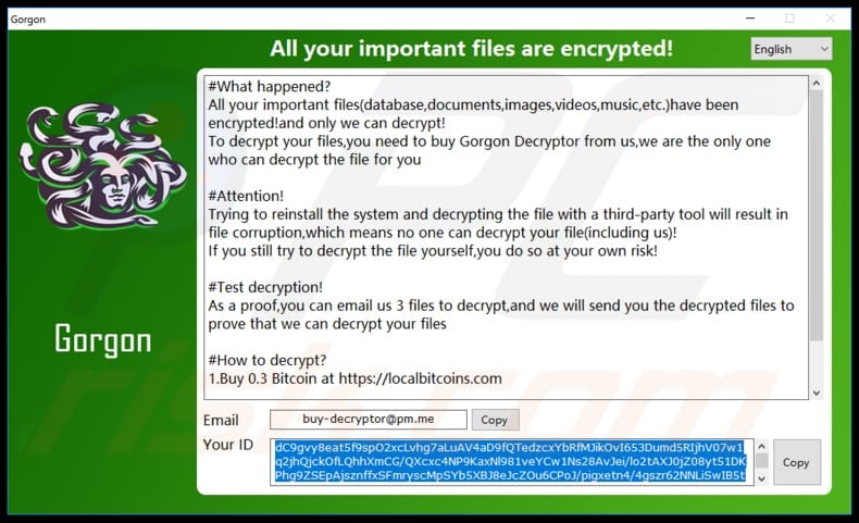 Gorgon decrypt instructions