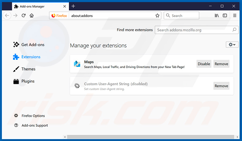 Removing search.hdirectionsandmapstab.com related Mozilla Firefox extensions