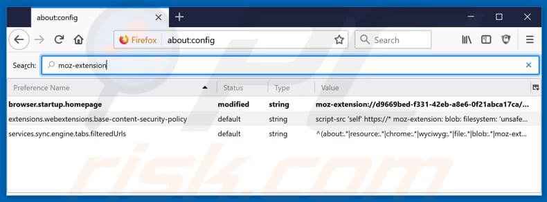 Removing search.hhighdefinitionradioplayer.com from Mozilla Firefox default search engine