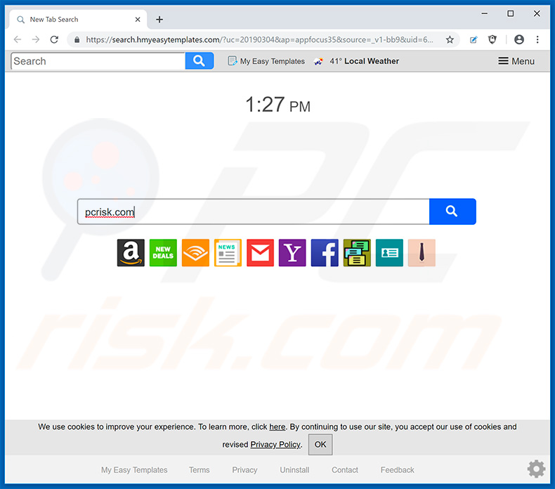 search.hmyeasytemplates.com browser hijacker