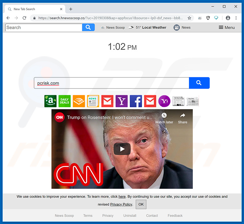 search.hnewsscoop.co browser hijacker