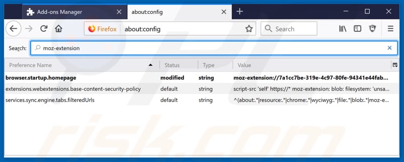 Removing search.htrackflightsnow.net from Mozilla Firefox default search engine