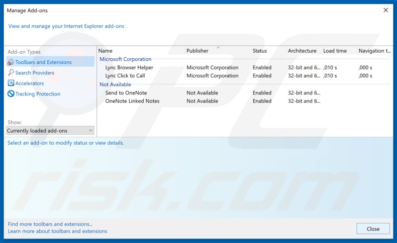 Removing search.htrackflightsnow.net related Internet Explorer extensions