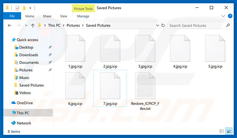Files encrypted by ICP