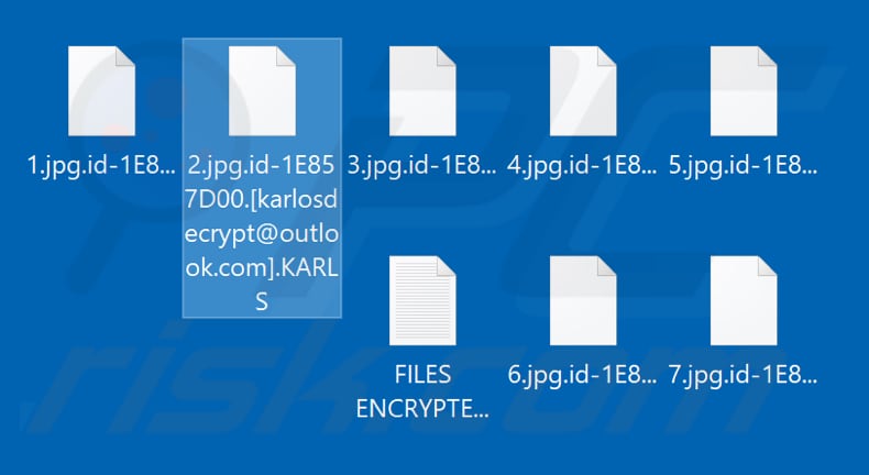Files encrypted by KARLS