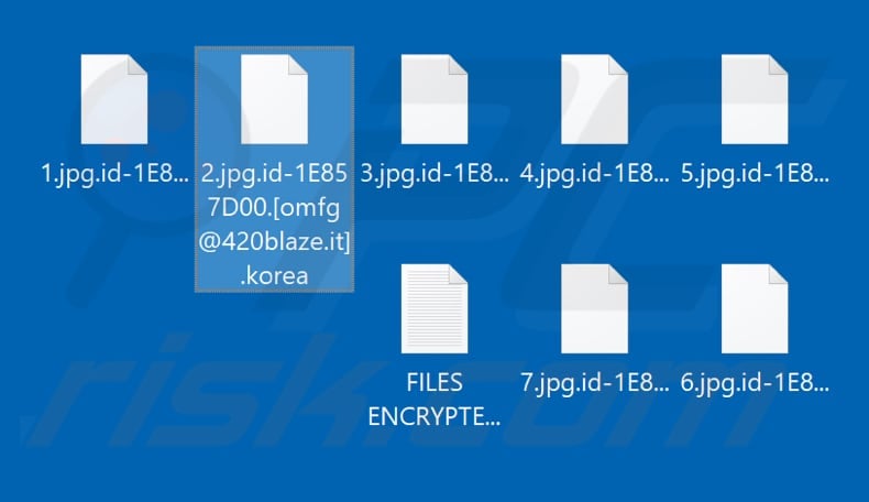 Files encrypted by Korea