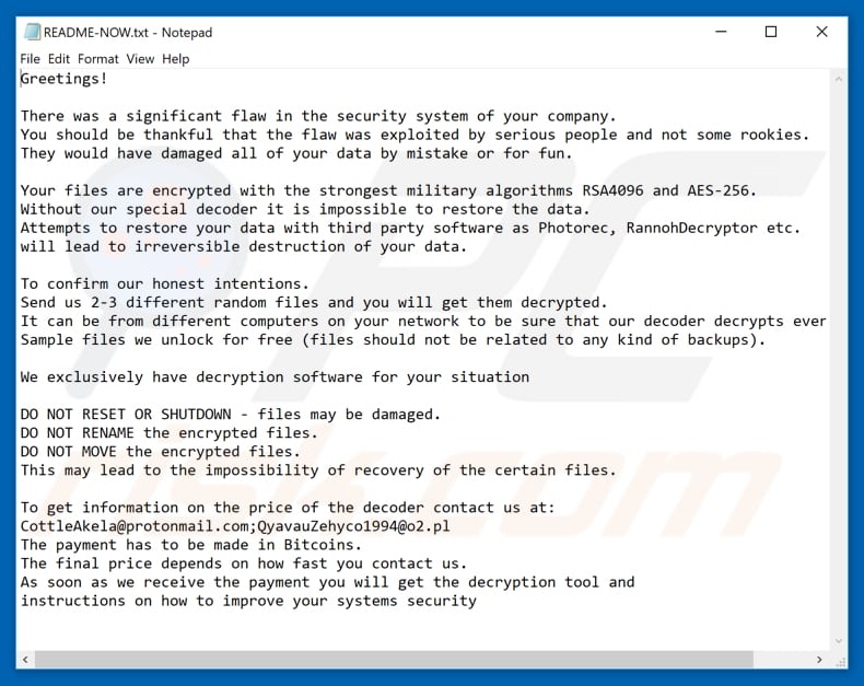 LockerGoga decrypt instructions (README-NOW.txt)