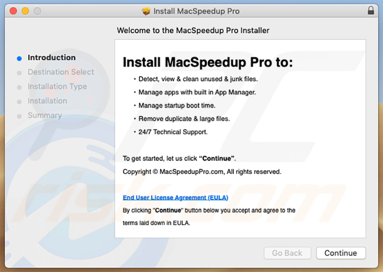 MacSpeedup Pro installer setup