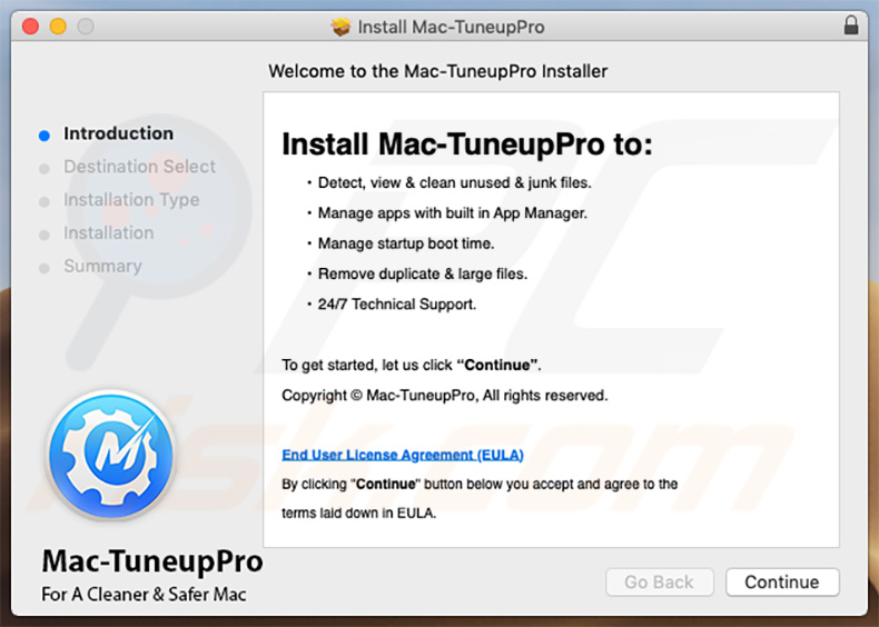 Mac Tuneup Pro installation setup