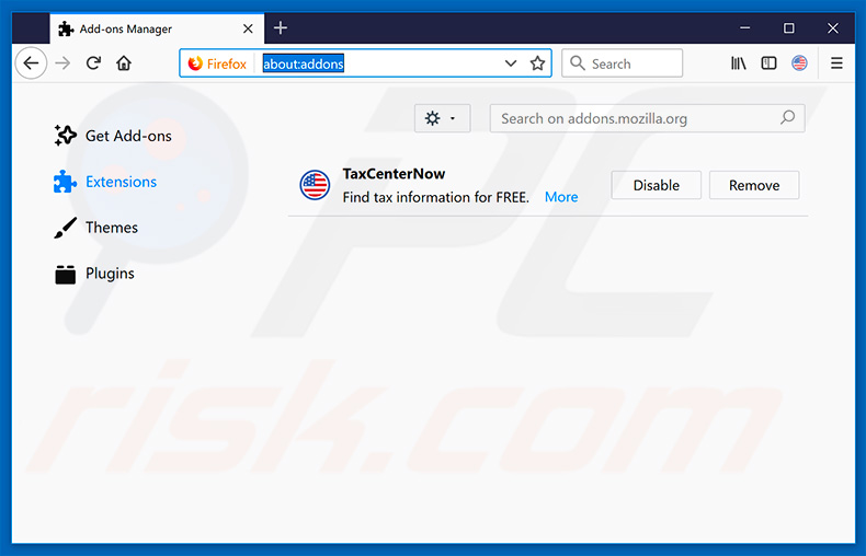 Removing mysearch.com related Mozilla Firefox extensions