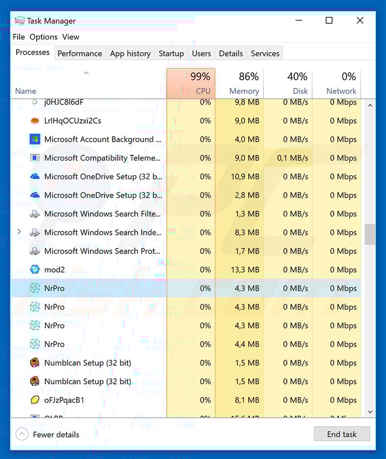 NrPro process in Windows Task Manager