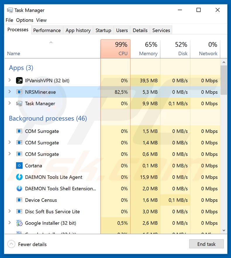 NRSMiner malware