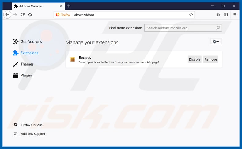 Removing search.hquickneasyrecipes.co related Mozilla Firefox extensions