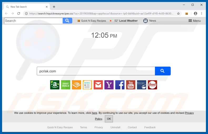 search.hquickneasyrecipes.co browser hijacker