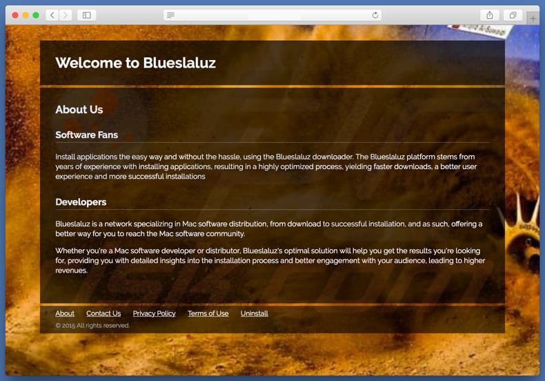 Dubious website used to promote search.blueslaluz.com