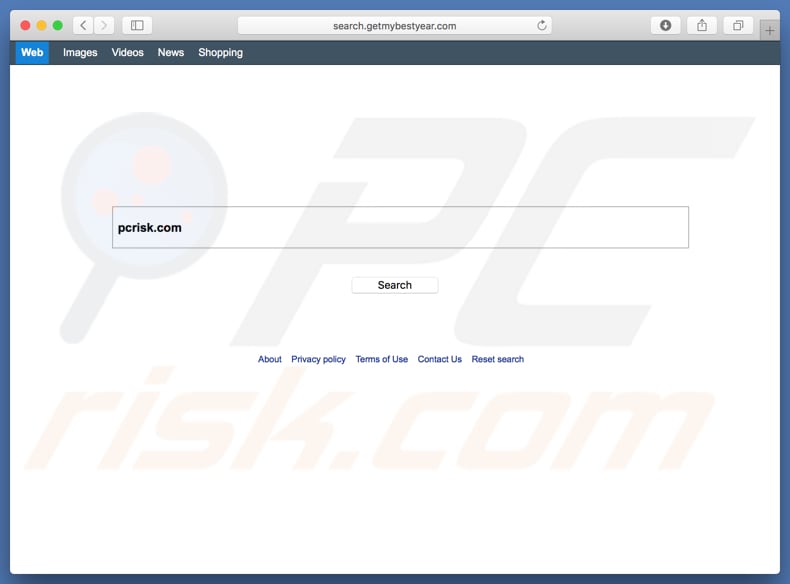 search.getmybestyear.com browser hijacker on a Mac computer