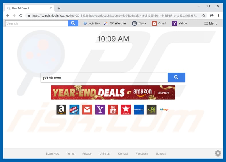 search.hloginnow.net browser hijacker