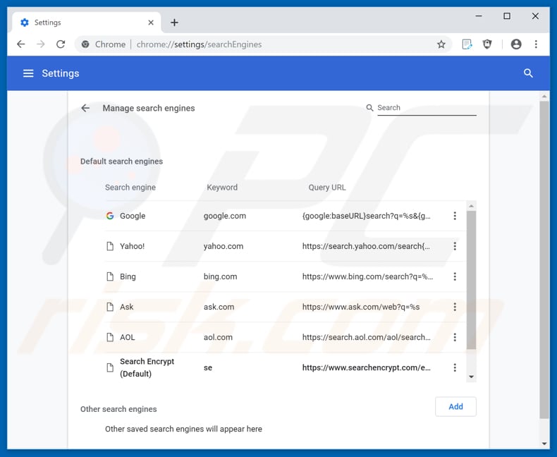 Removing search.htemplatehub.co from Google Chrome default search engine