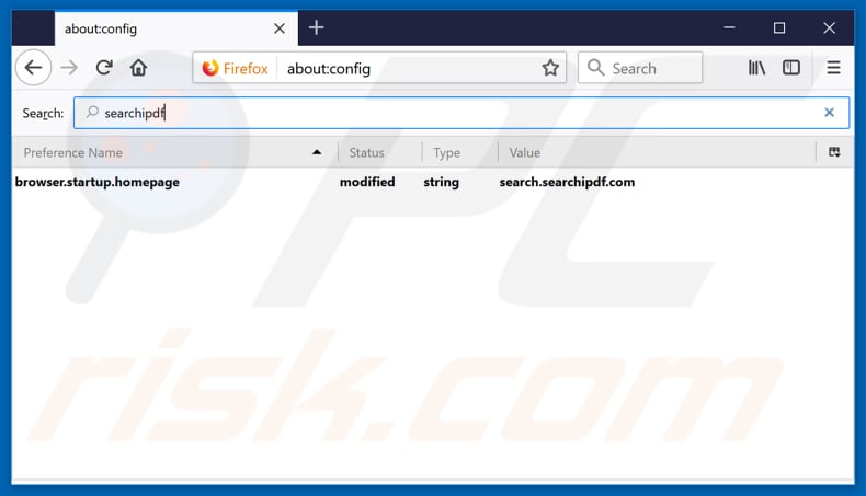 Removing Search.searchipfd.com from Mozilla Firefox default search engine