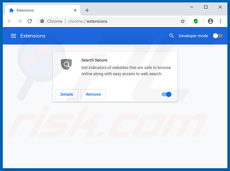 Removing searchsecureprime.co related Google Chrome extensions
