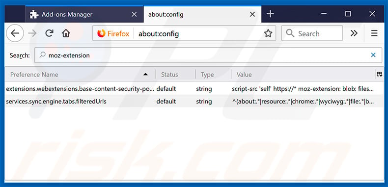 Removing searchsecureprime.co from Mozilla Firefox default search engine