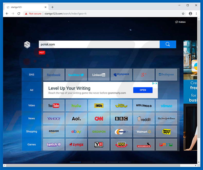 startgo123.com browser hijacker