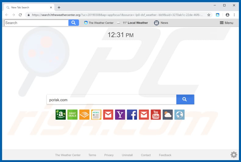 search.htheweathercenter.org browser hijacker