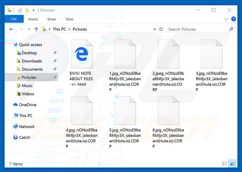 Files encrypted by the updated variant of VACv2 ransomware