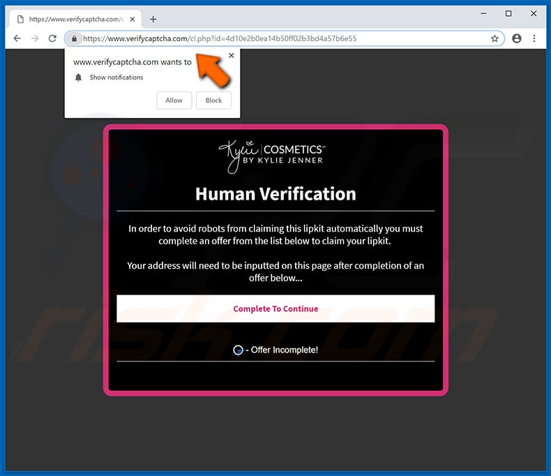 verifycaptcha.com pop-up