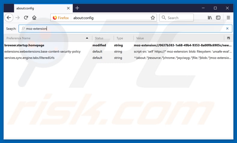 Removing search.hwatchtvnow.co from Mozilla Firefox default search engine