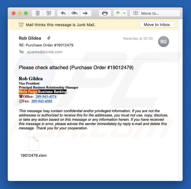 wells fargo email scam variant 3