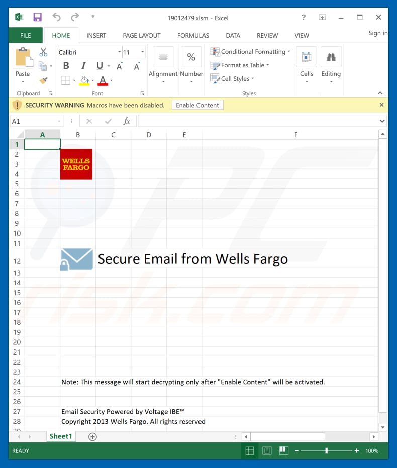 wells fargo email malicious attachment sample 2
