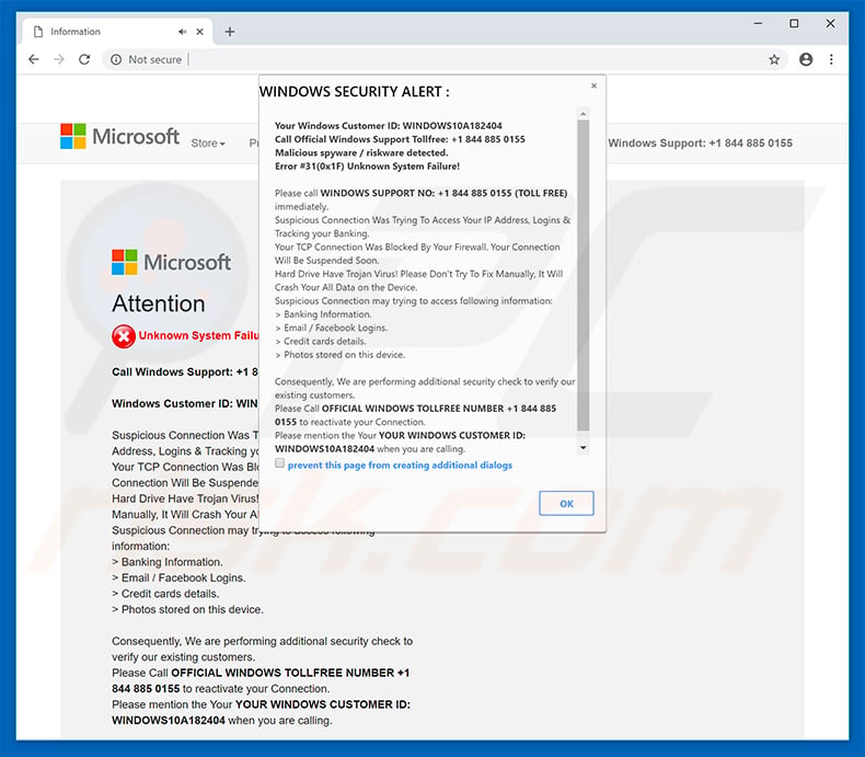 Windows Security Alert sample 3