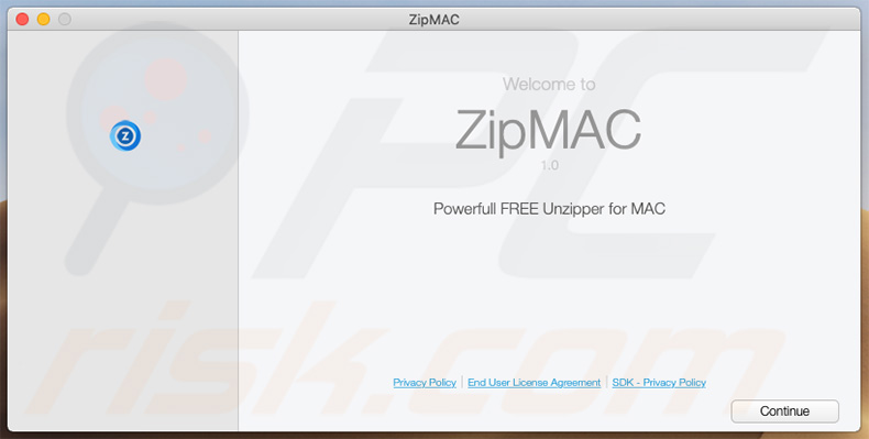 Delusive installer used to promote ZipMAC