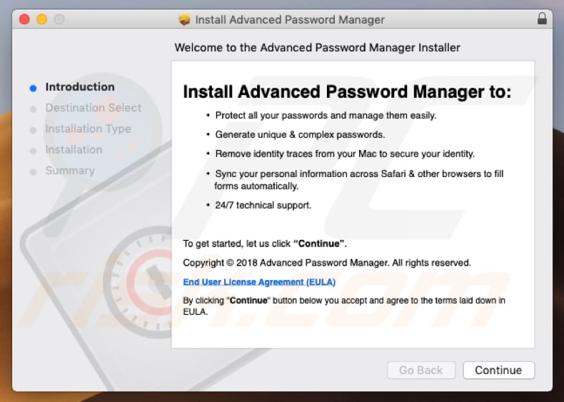 advanced password manager installer