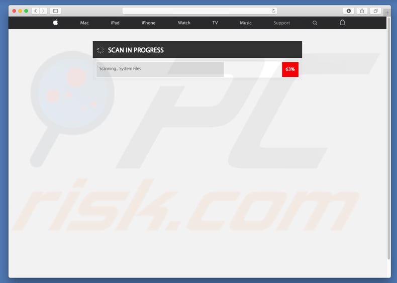 apple.security-help-center.club performs a fake virus scan