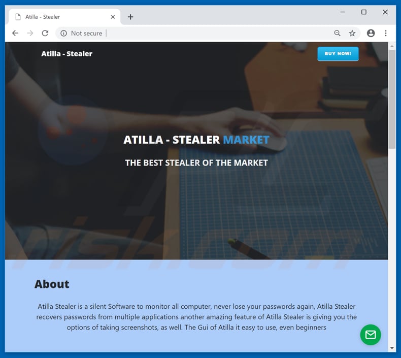 website used to promote Atilla Stealer