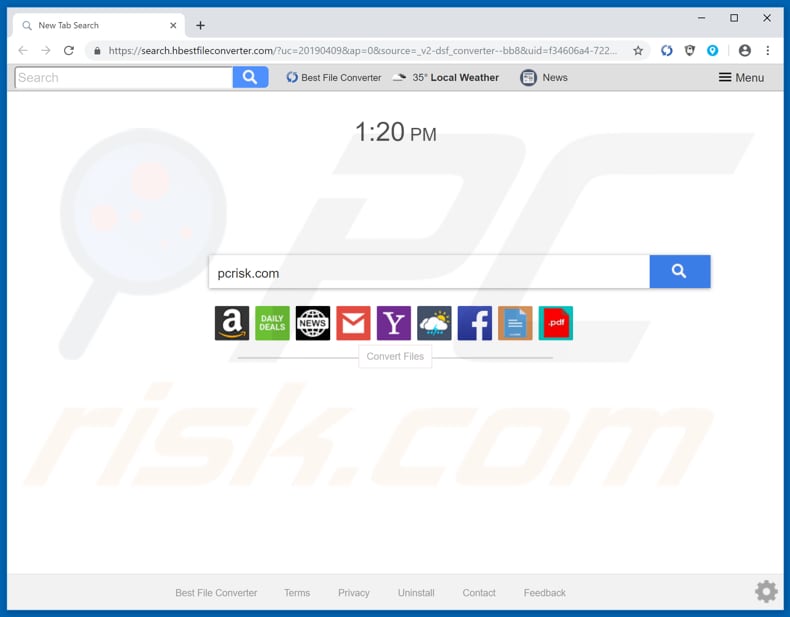 search.hbestfileconverter.com browser hijacker