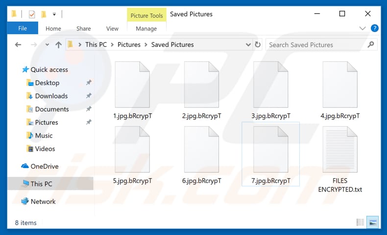 Files encrypted by bRcrypT