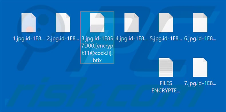 Files encrypted by Btix