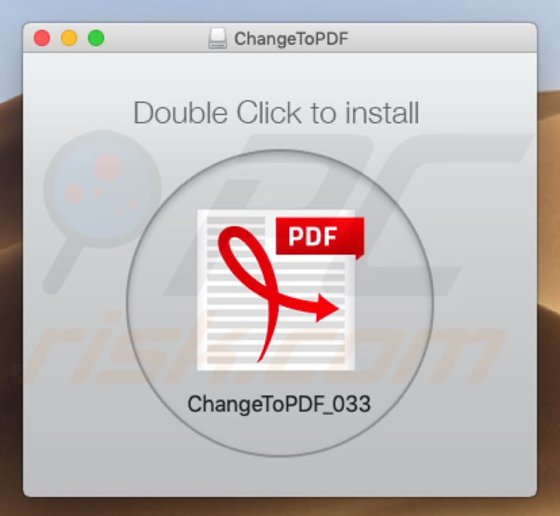 executed ChangeToPDF installer