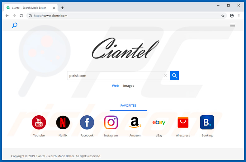 ciantel.com browser hijacker