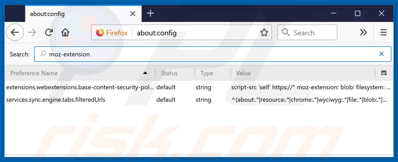Removing pavadinimas from Mozilla Firefox default search engine