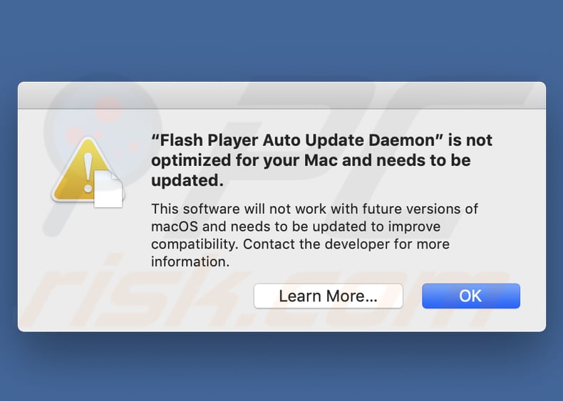 Flash Player Auto Update Daemon scam